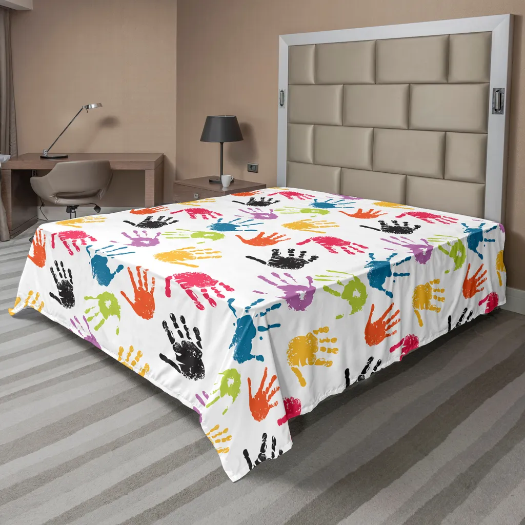 Drap plat enfant anti-décoloration et doux pour peau sensible 244x205cm