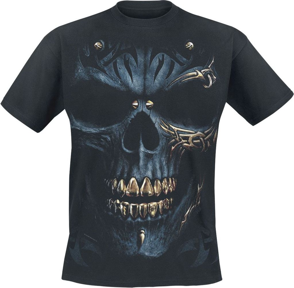 Spiral T-Shirt Herren Black Gold schwarz Gothic, Horror, Produktbild 
