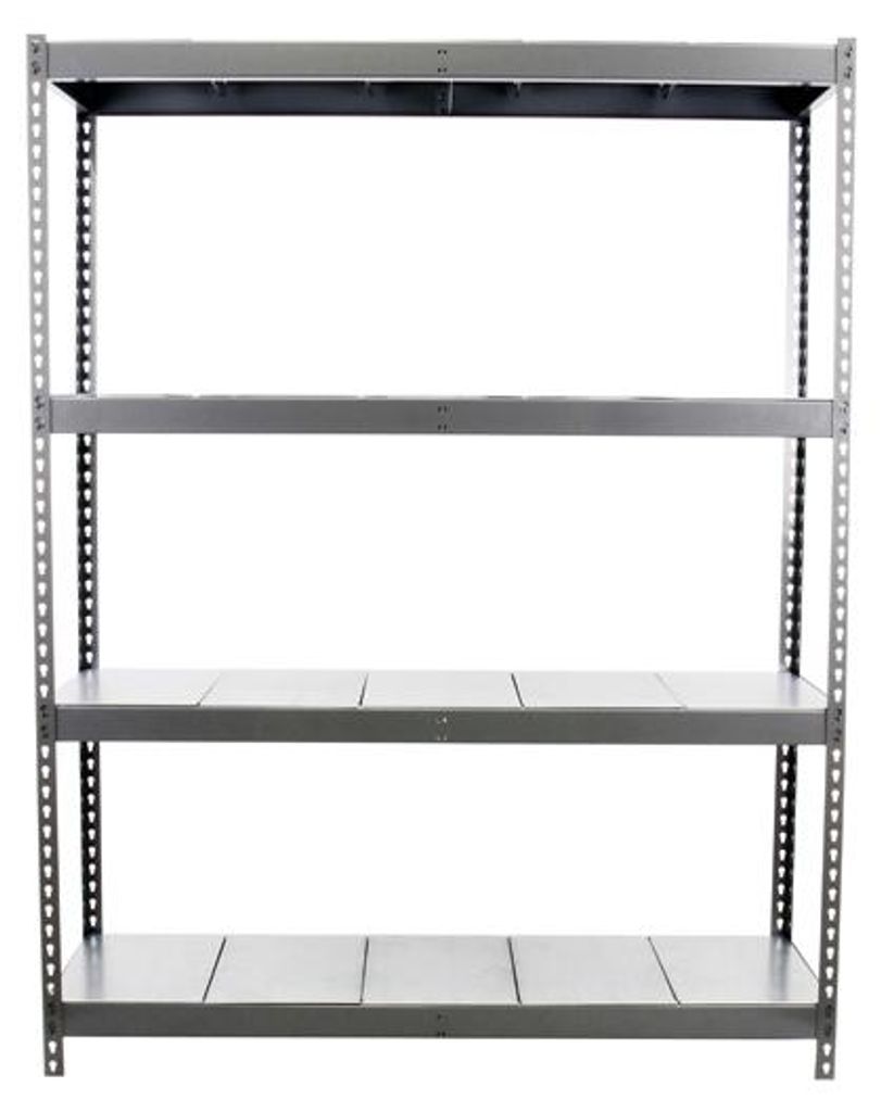 Etagère Sans Vis Ecoforte 1204-4, Metall, Grau/verzinkt, Grau/verzinkt, 2000x1200x450 - Simonrack