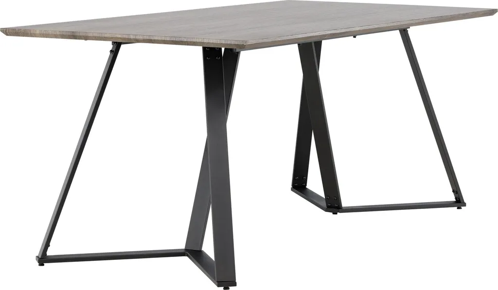 Grande table de repas rectangulaire Marina bois d'orme 180 cm