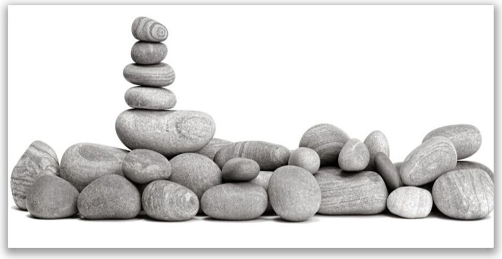 Küchenrückwand aus Glas 120x60cm Spritzschutz Steine Kunst