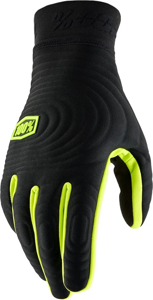 Gants VTT Brisker Xtreme XL pour le Froid et la Pluie Jaune Fluo