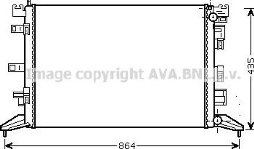 AVA RT2425 Motorkühler OE 214100001R kompatibel mit Laguna, Latitude