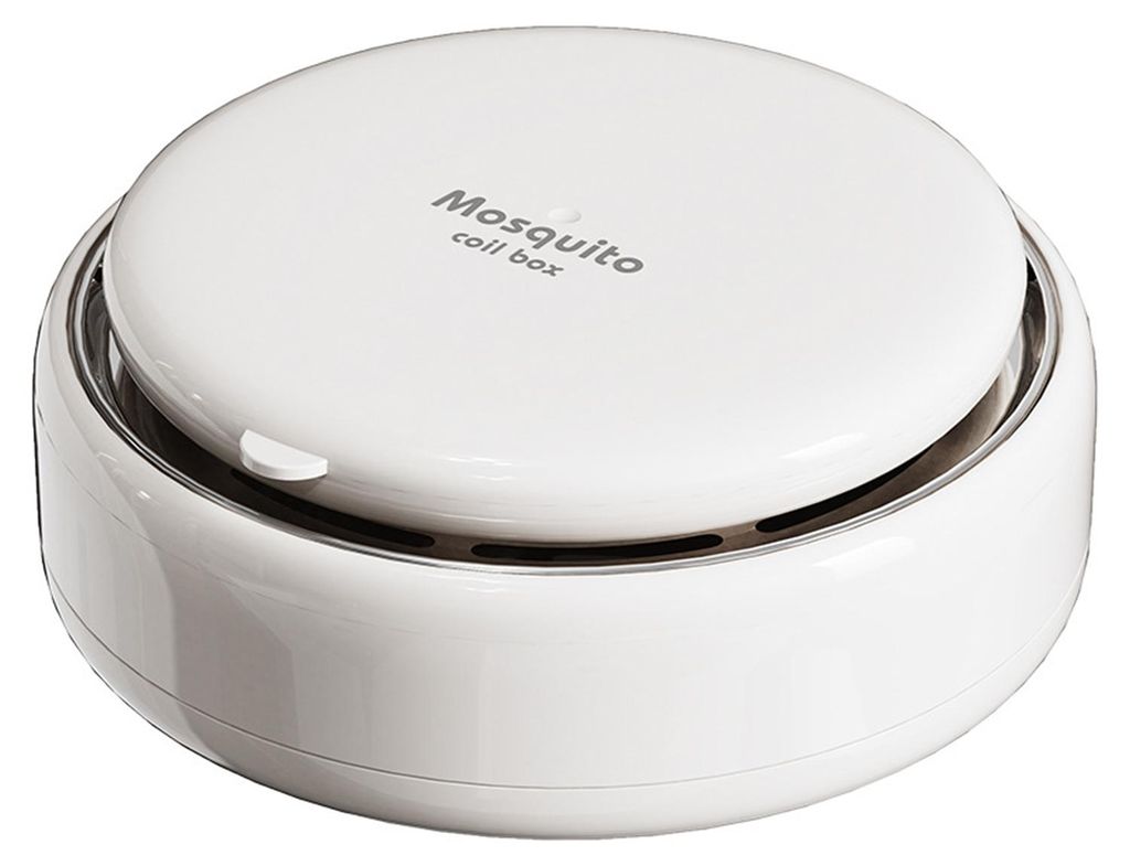 Tragbare runde Ablage für Mückenschutzspiralen, hitzebeständige Metallplatte, staubdicht, mit Deckel