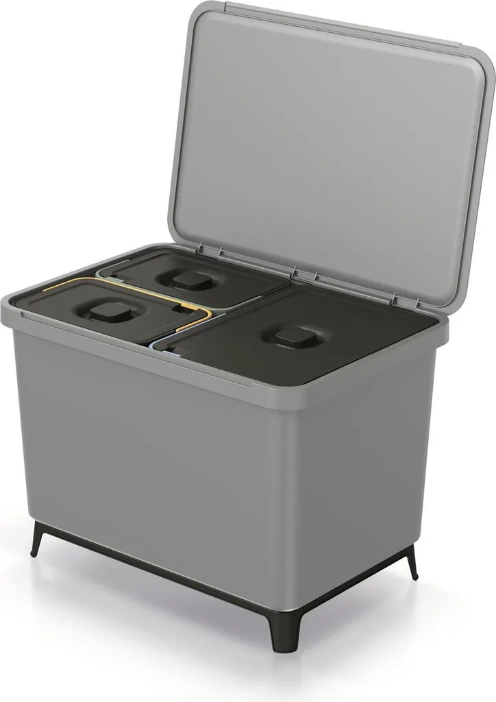 Poubelle pour tri sélectif SYSTEMA - Solution recyclage gris foncé
