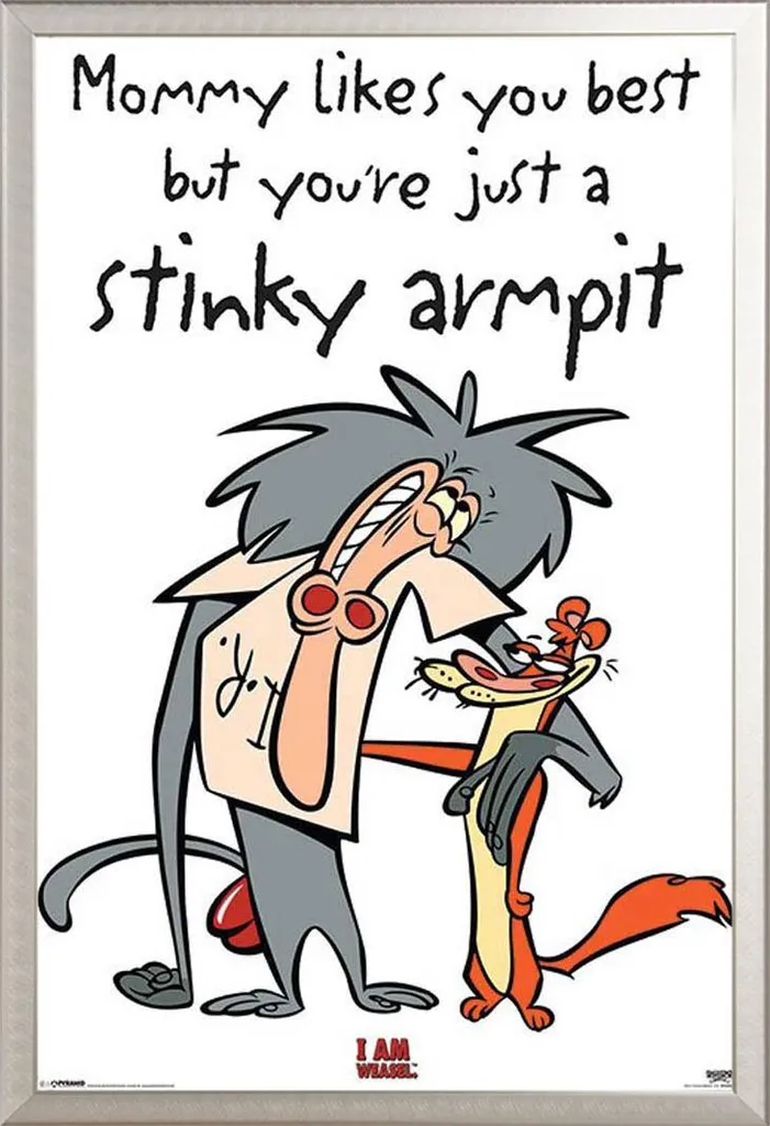 Poster I Am Weasel Ascella Puzzolente con Cornice Shinsuke Argento 91.5x61