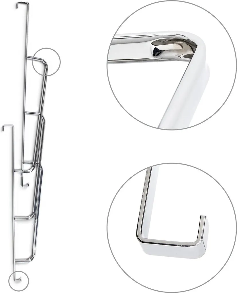 Support serviettes de bain suspendu sans perçage pour porte de salle d'eau