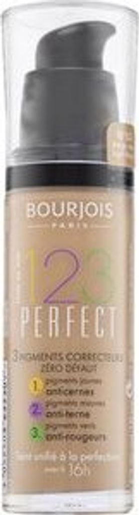 Bourjois 123 Perfect Foundation Flüssiges Make Up für Unregelmäßigkeiten der Haut 53 Light Biege 30 ml