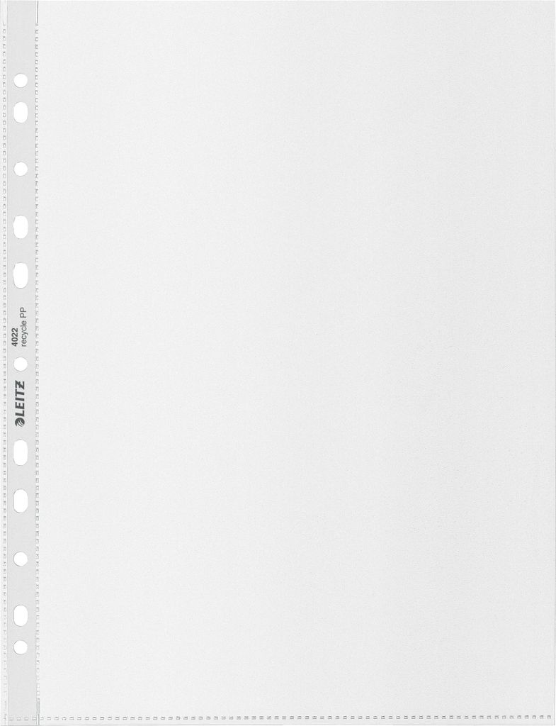 Prospekthülle Recycle A4 PP genarbt farblos VE=12x40 Stück