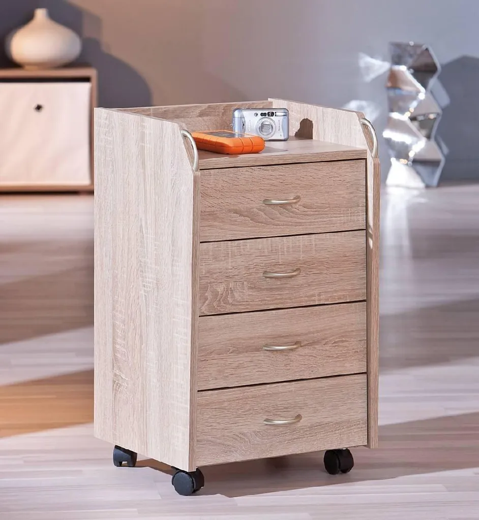 Finissez-en avec le Désordre grâce à la Commode Manco Beige 4 Tiroirs