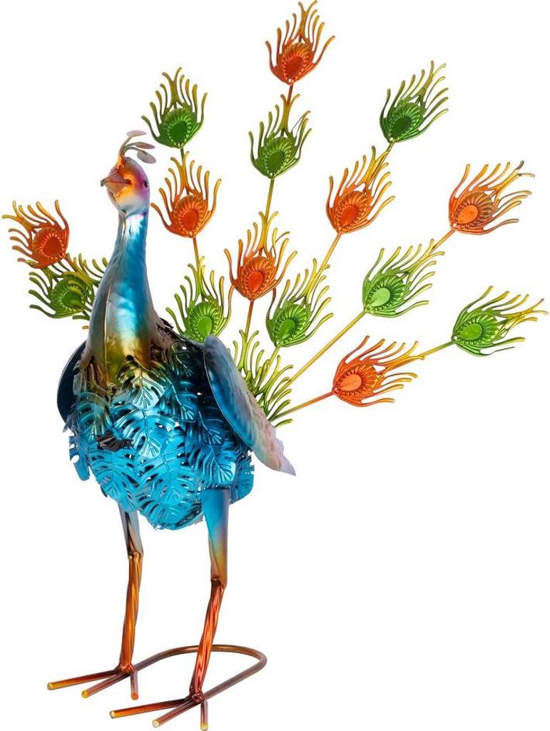 Dekorácia MagicHome Mecco, Pfau, Blech, 49x35,5x53 cm