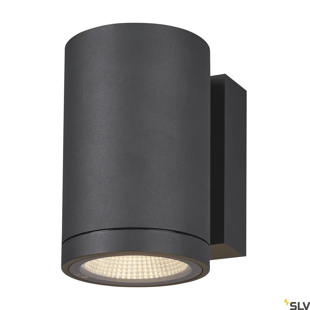 Applique Murale Extérieure LED Ronde Anthracite SLV Enola CCT IP65