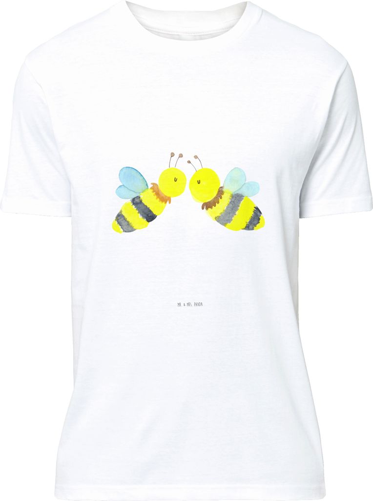 Mr. & Mrs. Panda Tshirt Biene Liebe - Weiß - Geschenk, Produktbild 