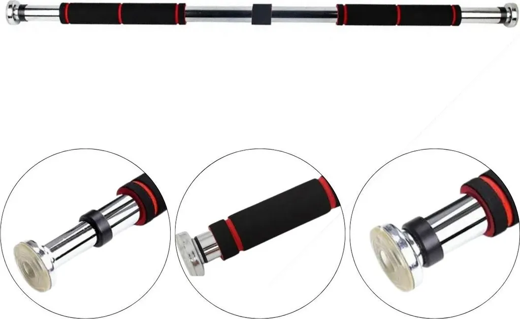 Barre de traction télescopique 100 cm Beste - Acier chromé et mousse