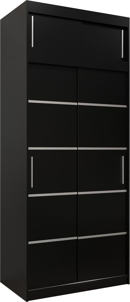 Kleiderschrank, Schiebetürenschrank Schlafzimmer, Schrank VERONA 1 100 mit Aufsatz, Höhe 240 cm