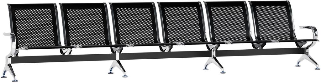 CLP 6er Wartebank Airport stabil aus Metall 6-Sitzer mit Produktbild 