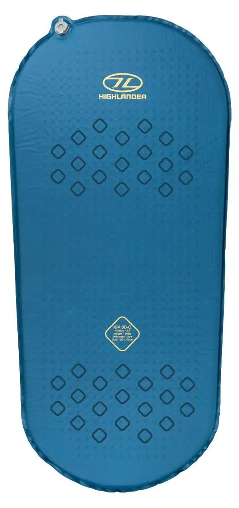 Tapis de sol autogonflant compact bleu Highlander Kip Mat léger