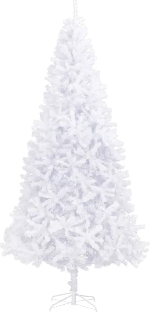 Sapin de Noël blanc 300 cm vidaXL - Pied métal et branches flexibles