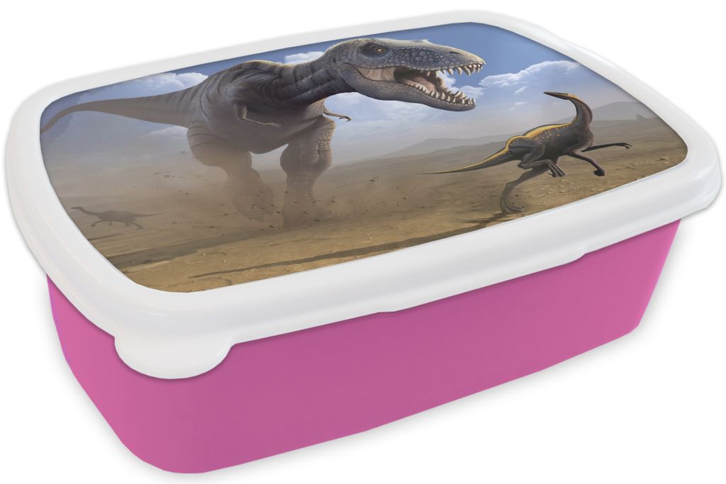 KitchenYeah Lunchbox Brotzeit Brotdose 17x11 cm Dino - Wildlife - Zeichnung - Kinder - Kinder - Kinder Kinder Brotzeitdose - Lunchpaket - Brotkas...