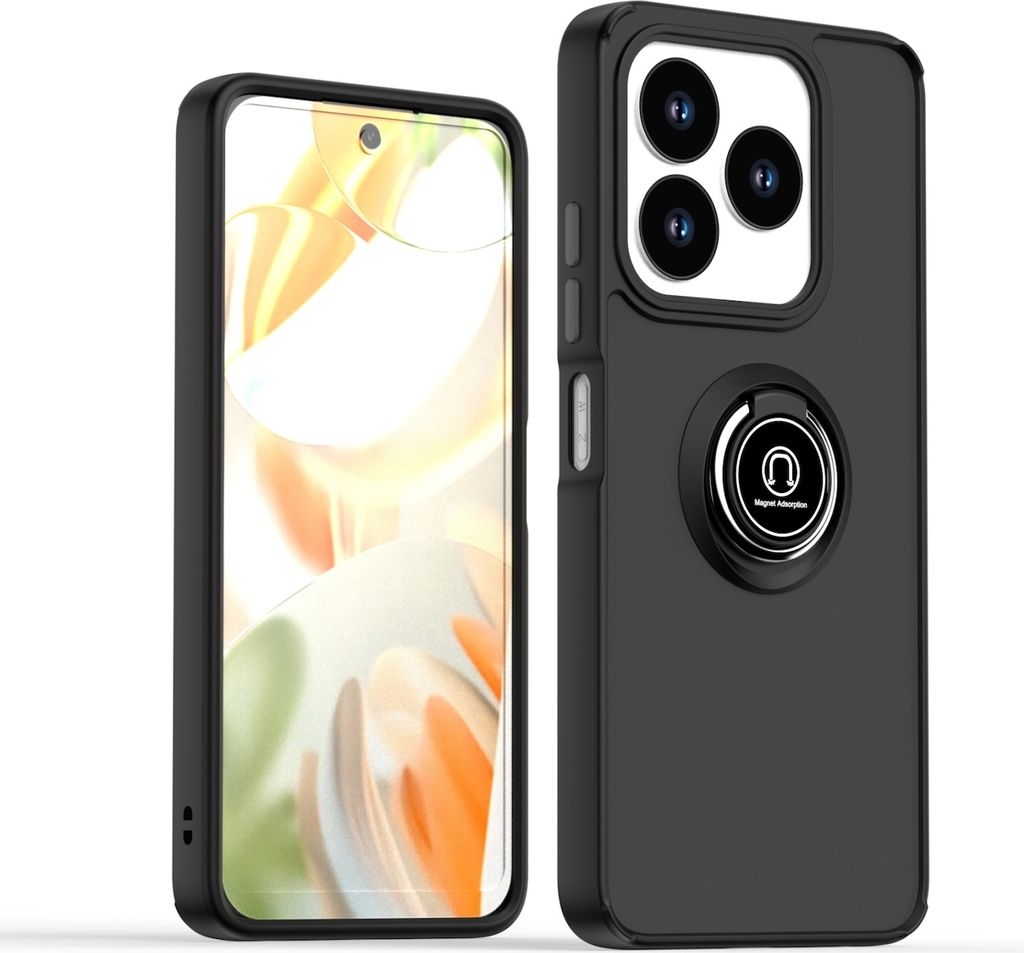 Für ZTE Blade V60 Smart / Blade A75 4G Shadow Design TPU + PC Schutz Hülle Tasche Case Schutzhülle Schwarz