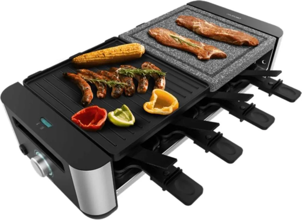 Appareil à Raclette Grill Cecotec 16000 de 1400W pour 8 Personnes