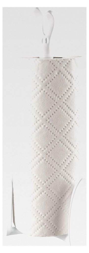Küchenrollenhalter ROGER, weiß, platzsparend, Maße 33,4 x 11,6 x 12,3 cm