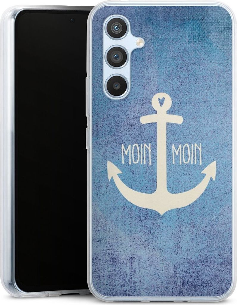 DeinDesign Handyhülle für Samsung Galaxy A54 5G Silikon Hülle Case Smartphone Schutzhülle Anker Blau maritim