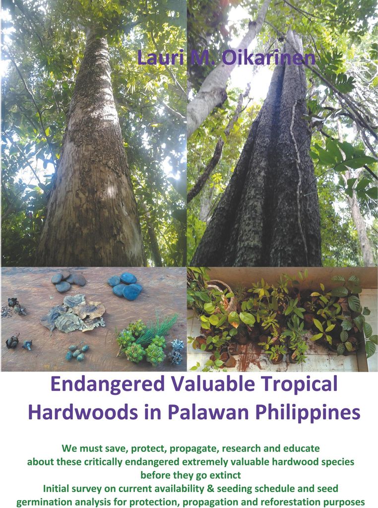 Bedrohte wertvolle tropische Harthölzer in Palawan Philippinen