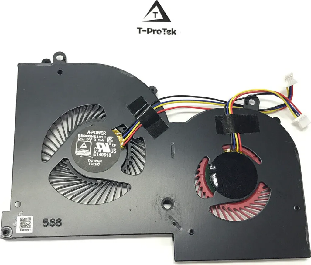 Ventola GPU MS-16Q4 per MSI GS65 8SF | 5V 0.5A Ricambio Premium