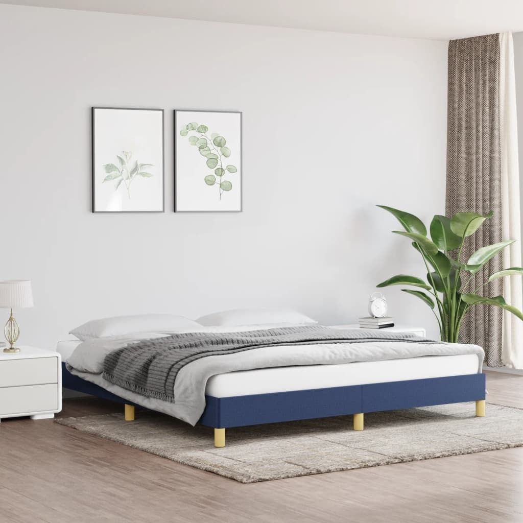 Maison Exclusive - Bettgestell ohne Matratze Blau 180x200 cm Stoff