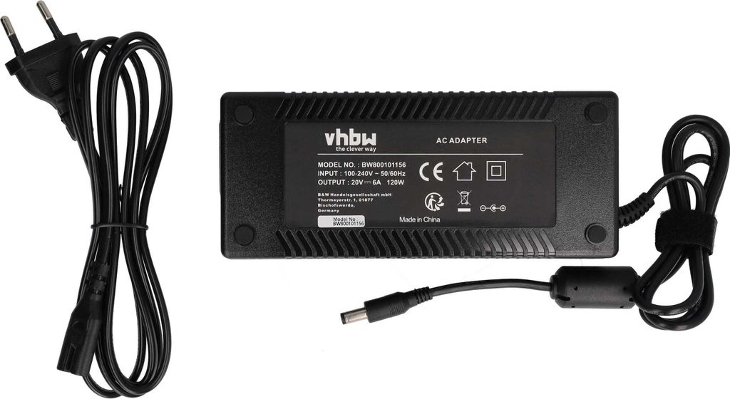 vhbw Netzteil kompatibel mit HP Business Notebook nx9500, NX9100, NX9105, nx9110 Notebook - 200 cm, 120 W