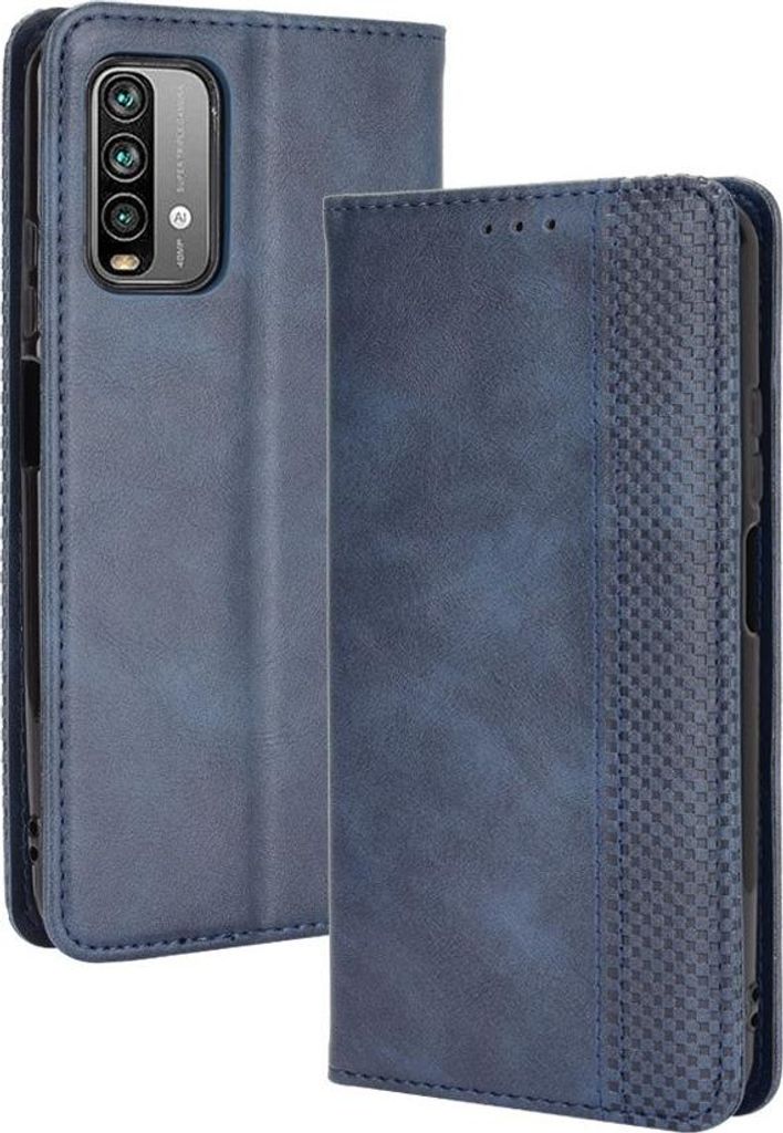 Xiaomi Redmi 9T Hülle - Coverup Vintage Style Klapphülle - Blau