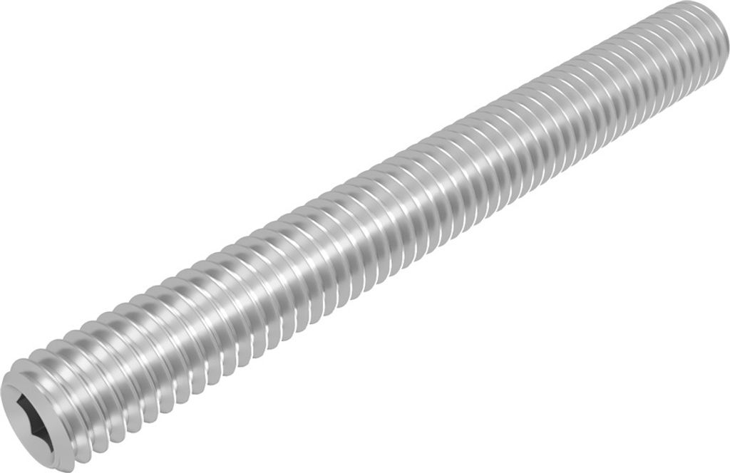 SECCARO Gewindestift mit Kegelkuppe M4 x 35 mm, Edelstahl V2A VA A2, DIN 913 / ISO 4026, Innensechskant, 20 Stück