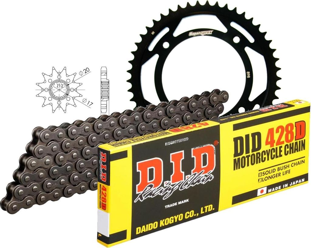 Kit Stahl passend für KTM SX85 (19''/16'') 03-17 14-49-122 DID428D Clip