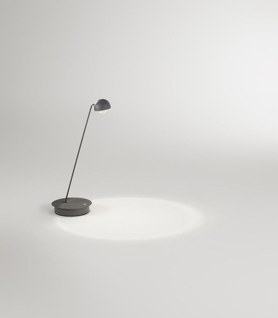 Verstellbare LED-Tischleuchte 7 W 3000 K-6000 K in mattem Anthrazit-Metall mit integriertem Touch-Dimmer, Höhe 47 cm - Perenz