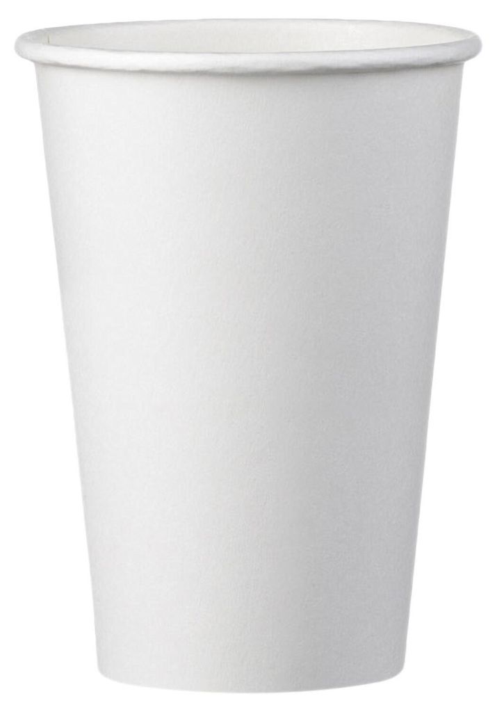 100x Automatenbecher Heißgetränke to go Pappbecher weiß 180 Produktbild 