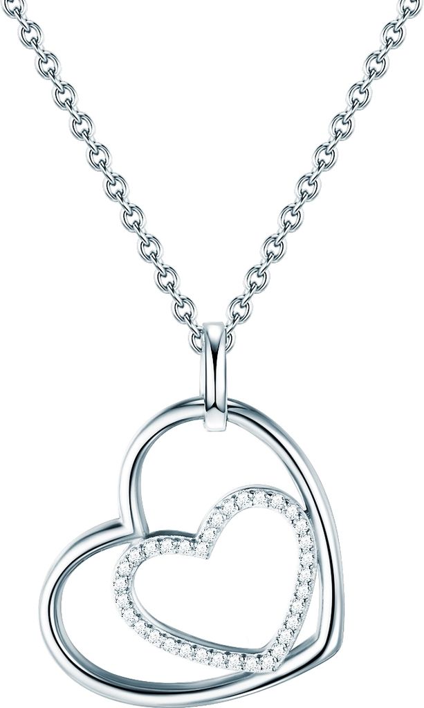 Rafaela Donata Halskette Herz Sterling Silber Zirkonia 42,0 Produktbild 