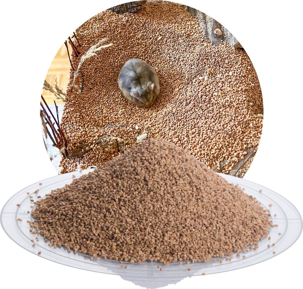 Schicker Mineral Hamsterglück Nussschalenstreu 3,5 kg Einstreu Naturprodukt Überstreu Nisten Buddeln
