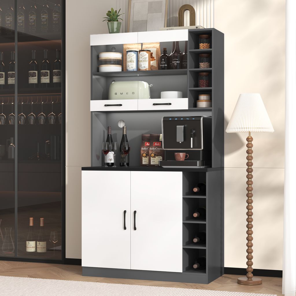 Flieks Küche Hochschränke Küchenbuffet mit LED, Produktbild 2