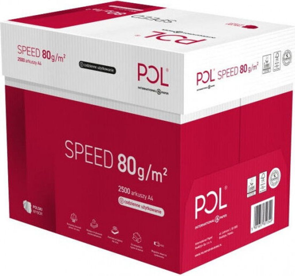 PolSpeed, Papier do ksero A4 80g/m, 500 arkuszy Zdjęcie produktu 
