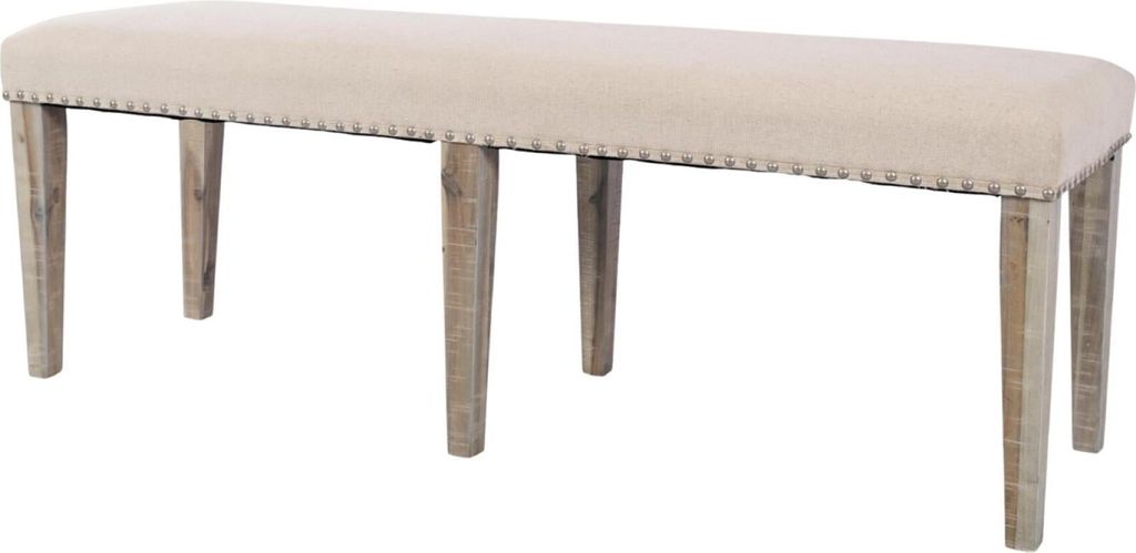 FURNLUX Bank Avola Beige 132cm / Hauptfarbe: Beige / Abmessungen: 132 x 50 x 49 cm