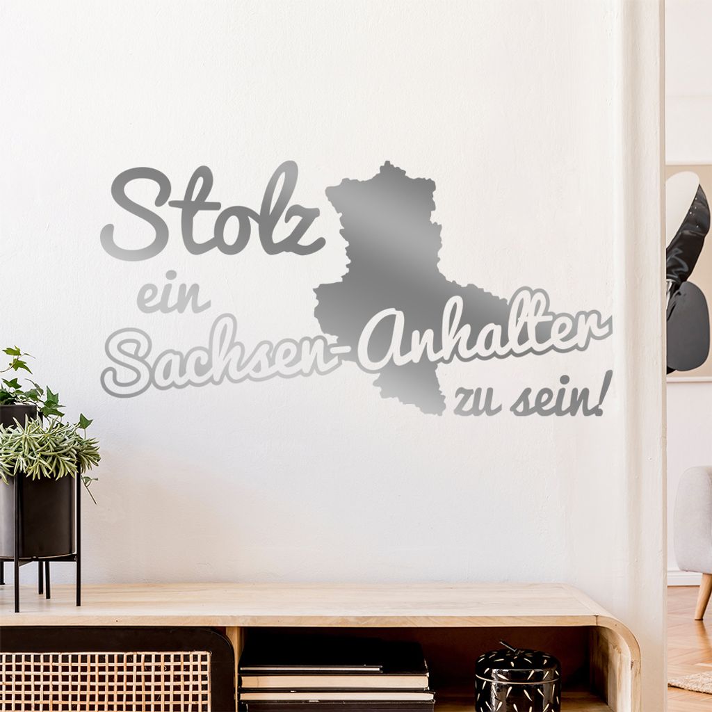 Sachsen-Anhalt Stolz Wandtattoo Wandaufkleber Wall Sticker - Dekoration, Küche, Wohnzimmer, Schlafzimmer, Badezimmer