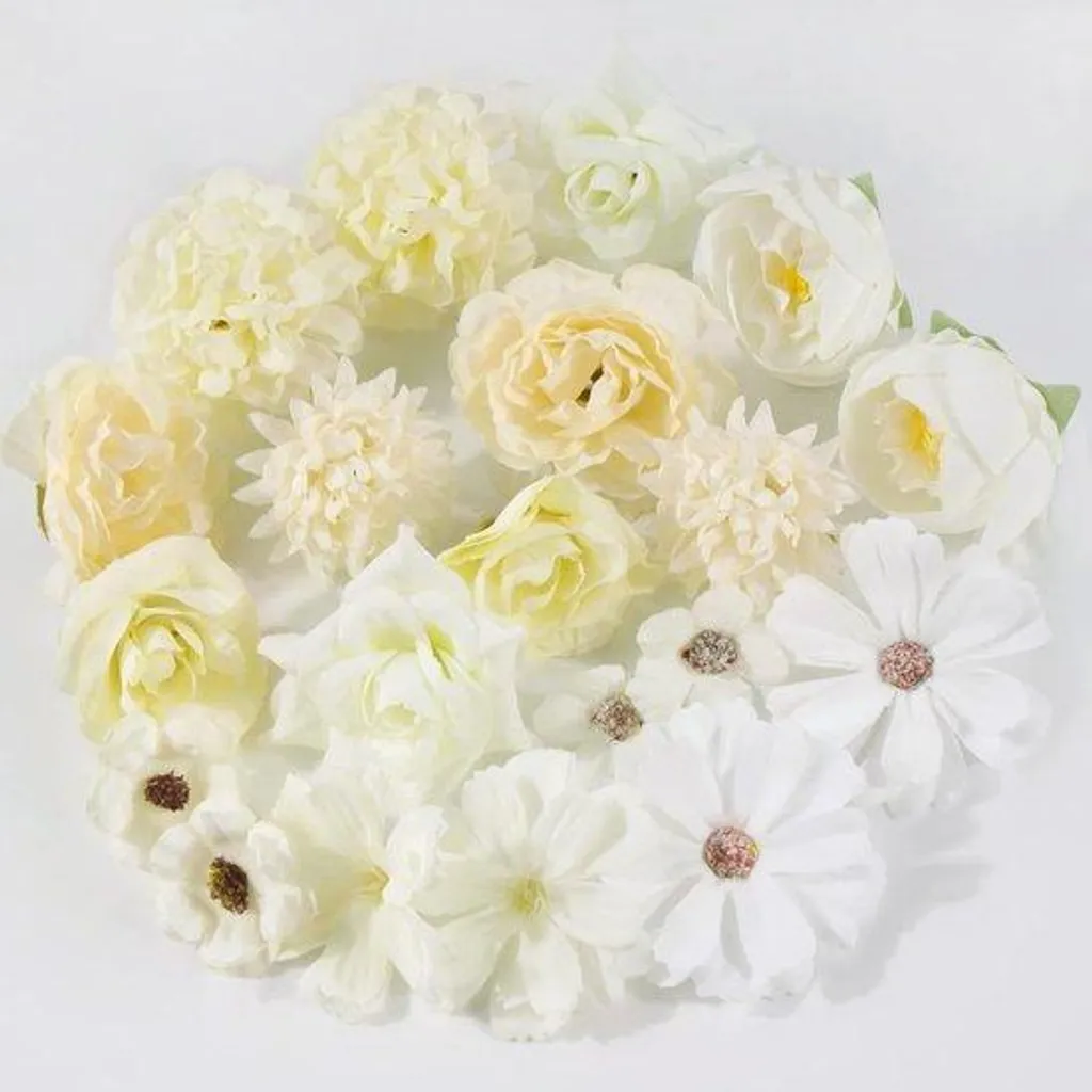 Décorations fleurs artificielles sans entretien - Lot de 20 fleurs