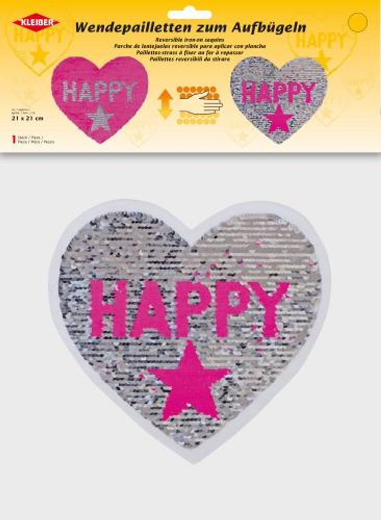 Kleiber Herz Happy, ca. 21 x 21 cm