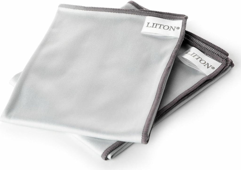Liiton Poliertücher für Whiskeygläser, 2er Set, Mikrofasertuch, Poliertuch, Mikrofaser, 50 x 31 cm, L20400