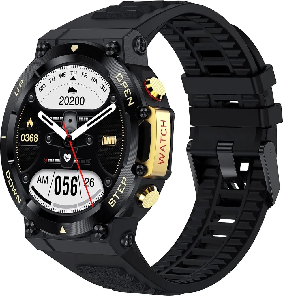 L'orologio intelligente effettua/riceve chiamate, 100+ modalità sportive, frequenza cardiaca, pressione sanguigna, pedometro, impermeabile IP67, fitness tracker per Android & iOS