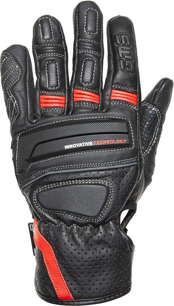 Gants moto Navigator Man GMS noir et rouge en taille 3XL pour homme