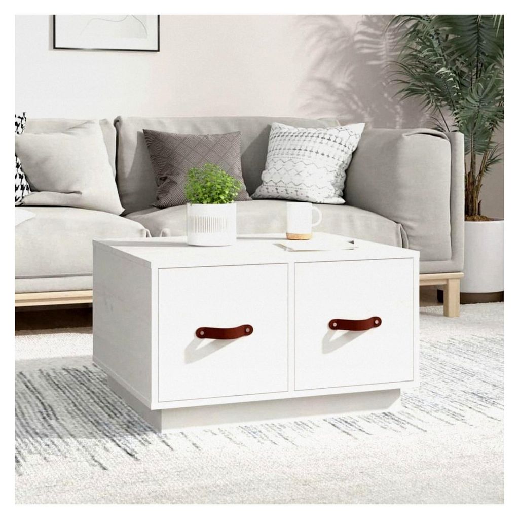 Moderner Couchtisch aus massivem Kiefernholz, 60 x 53 x 35 cm, kleiner Snacktisch, Beistelltisch, geeignet für Wohnzimmer, Schlafzimmer und kleine...