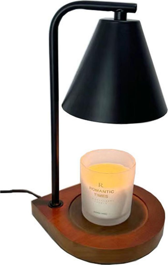 Aromalampe & Duftlampen-Set, Kerzenwärmer mit Timer, 2 dimmbare Glühbirnen, Dimmfunktion, Schwarz, perfekt für Schlafzimmer & Wohnraum