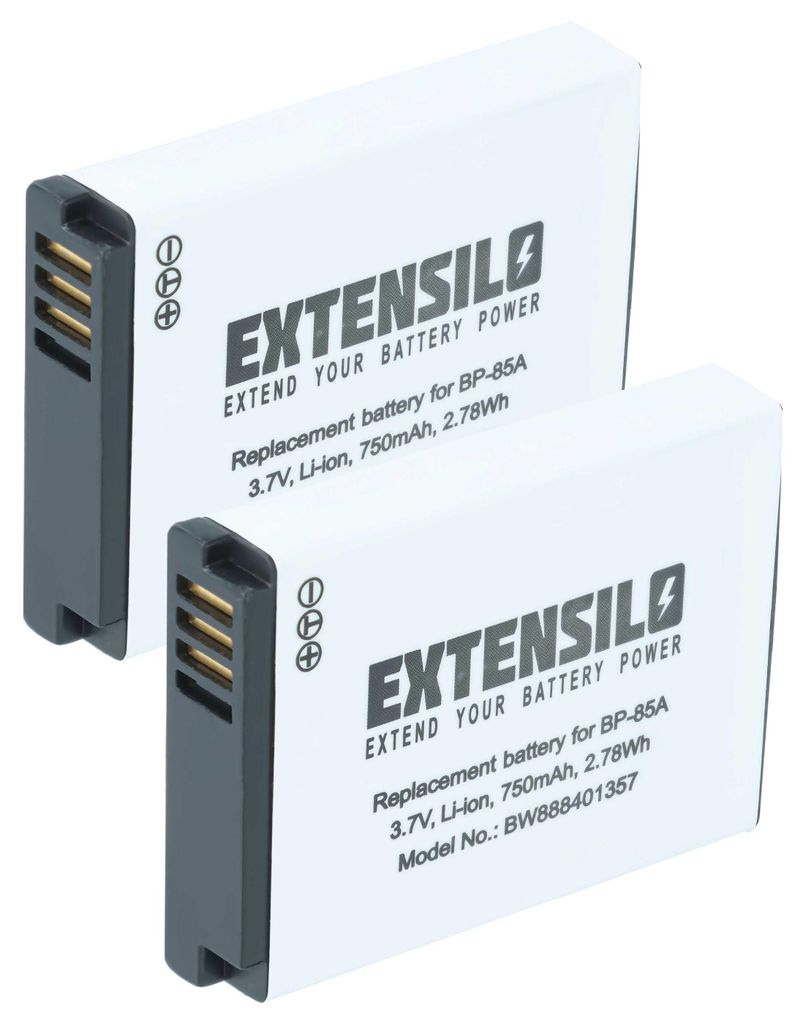 EXTENSILO 2x Akku Ersatz für Samsung BP-85a, BP85a, Produktbild 